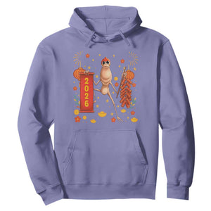 Marcus The Worm Lunar New Year Meme Hoodie Trendy Gag Gift TS12 Violet Print Your Wear