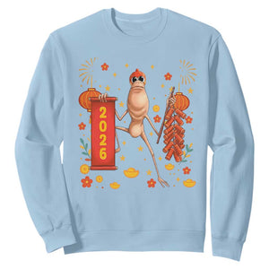 Marcus The Worm Lunar New Year Meme Sweatshirt Trendy Gag Gift TS12 Light Blue Print Your Wear