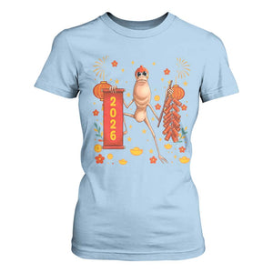 Marcus The Worm Lunar New Year Meme T Shirt For Women Trendy Gag Gift TS12 Light Blue Print Your Wear