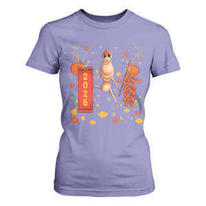 Marcus The Worm Lunar New Year Meme T Shirt For Women Trendy Gag Gift TS12 Violet Print Your Wear
