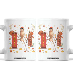 Marcus The Worm Lunar New Year Meme Coffee Mug Trendy Gag Gift TS12 White Print Your Wear