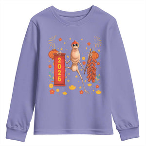 Marcus The Worm Lunar New Year Meme Youth Sweatshirt Trendy Gag Gift TS12 Violet Print Your Wear
