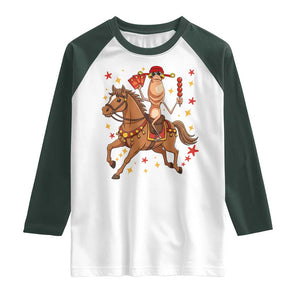 Funny Marcus The Worm Lunar New Year Raglan Shirt Viral Meme TS12 White Dark Forest Green Print Your Wear