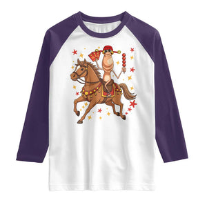 Funny Marcus The Worm Lunar New Year Raglan Shirt Viral Meme TS12 White Purple Print Your Wear