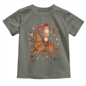 Funny Marcus The Worm Lunar New Year Toddler T Shirt Viral Meme TS12 Military Green Print Your Wear