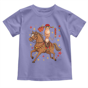 Funny Marcus The Worm Lunar New Year Toddler T Shirt Viral Meme TS12 Violet Print Your Wear