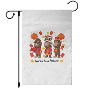Funny New Year Same Assquatch Garden Flag Bigfoot Lover TS12 White Print Your Wear