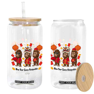 Funny New Year Same Assquatch Glass Can Bigfoot Lover TS12 Print Your Wear