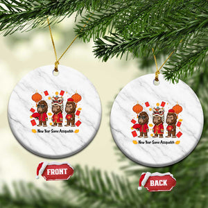 Funny New Year Same Assquatch Ceramic Ornament Bigfoot Lover TS12 1pc White Marble Print Your Wear