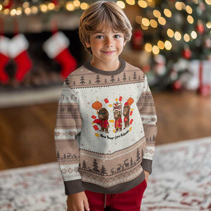 Funny New Year Same Assquatch Ugly Christmas Sweater Bigfoot Lover TS12 Mocha Mousse Print Your Wear