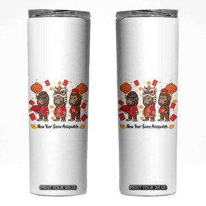 Funny New Year Same Assquatch Skinny Tumbler Bigfoot Lover TS12 White Print Your Wear
