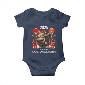 Bigfoot Lunar New Year Baby Onesie Funny Same Assquatch TS12 Navy Print Your Wear