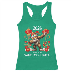 Bigfoot Lunar New Year Racerback Tank Top Funny Same Assquatch TS12 Irish Green Print Your Wear