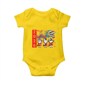 Cute Horse Dragon Dance Baby Onesie Lunar New Year TS12 Daisy Print Your Wear