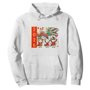 Cute Horse Dragon Dance Hoodie Lunar New Year TS12 White Print Your Wear