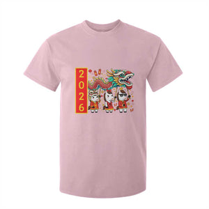 Cute Horse Dragon Dance T Shirt For Kid Lunar New Year TS12 Light Pink Print Your Wear
