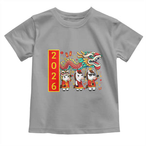 Cute Horse Dragon Dance Toddler T Shirt Lunar New Year TS12 Sport Gray Print Your Wear