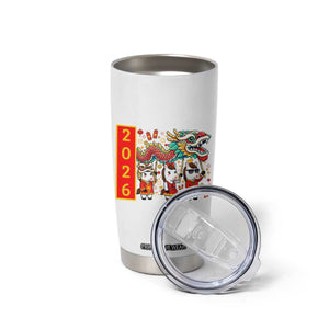 Cute Horse Dragon Dance Tumbler Cup Lunar New Year TS12 Print Your Wear