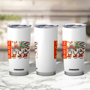 Cute Horse Dragon Dance Tumbler Cup Lunar New Year TS12 Print Your Wear
