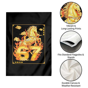 Funny Horse Six Seven Meme Garden Flag Happy Lunar New Year TS12 Print Your Wear
