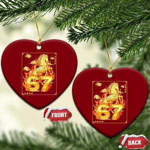 Funny Horse Six Seven Meme Ceramic Ornament Happy Lunar New Year TS12 Print Your Wear