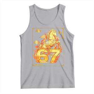 Funny Horse Six Seven Meme Tank Top Happy Lunar New Year TS12 Athletic Heather Print Your Wear