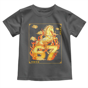 Funny Horse Six Seven Meme Toddler T Shirt Happy Lunar New Year TS12 Dark Heather Print Your Wear
