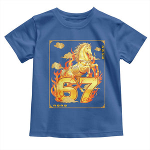 Funny Horse Six Seven Meme Toddler T Shirt Happy Lunar New Year TS12 Royal Blue Print Your Wear