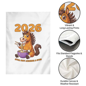 Still Not Joining A Gym Lunar New Year Garden Flag Funny Horse Eating Ramen TS12 Print Your Wear