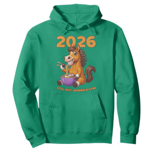 Still Not Joining A Gym Lunar New Year Hoodie Funny Horse Eating Ramen TS12 Irish Green Print Your Wear