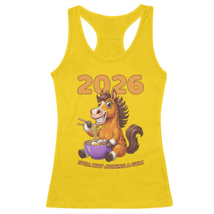 Still Not Joining A Gym Lunar New Year Racerback Tank Top Funny Horse Eating Ramen TS12 Daisy Print Your Wear