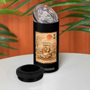 Funny Horse Eating Sushi 4 in 1 Can Cooler Tumbler Japanese Noodle Lover TS12 Print Your Wear