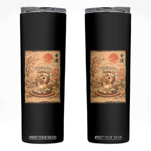 Funny Horse Eating Sushi Skinny Tumbler Japanese Noodle Lover TS12 Black Print Your Wear