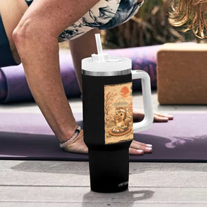 Funny Horse Eating Sushi Tumbler With Handle Japanese Noodle Lover TS12 Print Your Wear