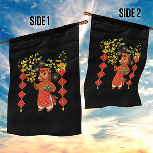Funny Tet Holiday Garden Flag Cute Horse In Ao Dai TS12 Print Your Wear