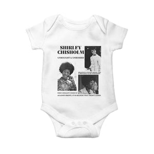 Shirley Chisholm Unbought And Unbossed Baby Onesie Vintage Feminist Poster TS12 White Print Your Wear