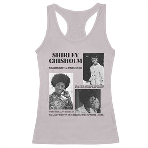 Shirley Chisholm Unbought And Unbossed Racerback Tank Top Vintage Feminist Poster TS12 Ice Gray Print Your Wear