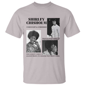 Shirley Chisholm Unbought And Unbossed T Shirt Vintage Feminist Poster TS12 Ice Gray Print Your Wear