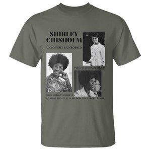 Shirley Chisholm Unbought And Unbossed T Shirt Vintage Feminist Poster TS12 Military Green Print Your Wear