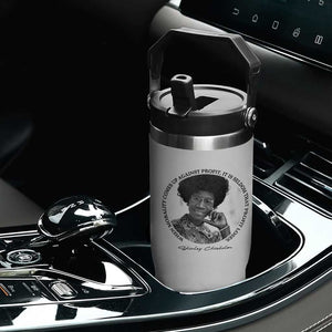Shirley Chisholm Civil Rights Leader Quote Flip Straw Tumbler When Morality Meets Profit TS12 Print Your Wear