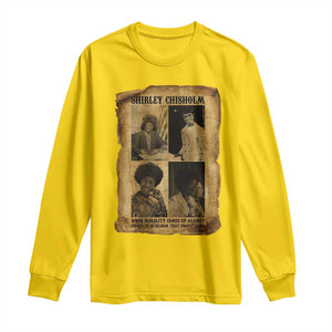 Vintage Shirley Chisholm Long Sleeve Shirt When Morality Meets Profit Quote TS12 Daisy Print Your Wear