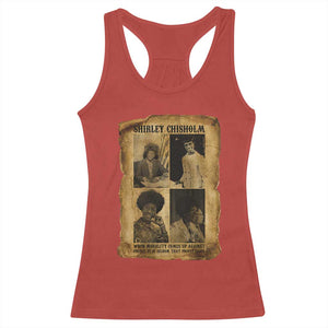 Vintage Shirley Chisholm Racerback Tank Top When Morality Meets Profit Quote TS12 Red Print Your Wear