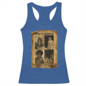 Vintage Shirley Chisholm Racerback Tank Top When Morality Meets Profit Quote TS12 Royal Blue Print Your Wear