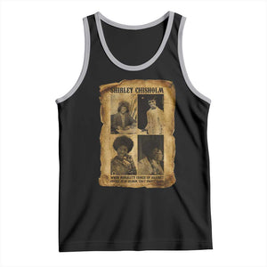 Vintage Shirley Chisholm Tank Top When Morality Meets Profit Quote TS12 Black Athletic Heather Print Your Wear