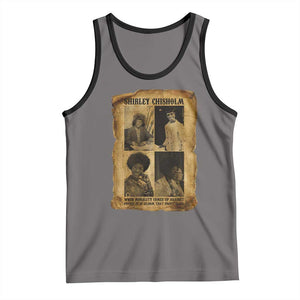 Vintage Shirley Chisholm Tank Top When Morality Meets Profit Quote TS12 Deep Heather Black Print Your Wear