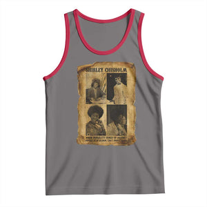 Vintage Shirley Chisholm Tank Top When Morality Meets Profit Quote TS12 Deep Heather Red Print Your Wear