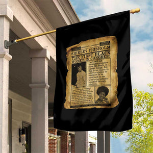 Vintage Newspaper Shirley Chisholm Garden Flag First Black Woman In Congress TS12 Print Your Wear