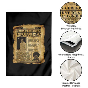 Vintage Newspaper Shirley Chisholm Garden Flag First Black Woman In Congress TS12 Print Your Wear