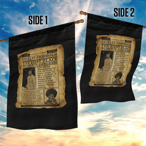 Vintage Newspaper Shirley Chisholm Garden Flag First Black Woman In Congress TS12 Print Your Wear