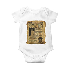 Vintage Newspaper Shirley Chisholm Baby Onesie First Black Woman In Congress TS12 White Print Your Wear